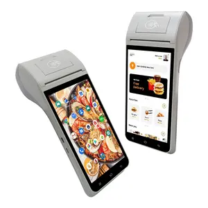 ODM 4G Android Handheld FBI STQC Pemindai Sidik Jari Bersertifikat POS ZCS Z91 GPS NFC Terminal POS dengan Printer untuk Isi Ulang