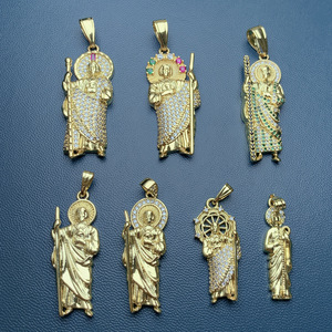BD-B5291 catholicisme stéréoscopique saint <span class=keywords><strong>pendentif</strong></span> 18k or <span class=keywords><strong>pendentif</strong></span> bijoux zircon figure fine pendentifs nouveau à la mode - Product Image 2