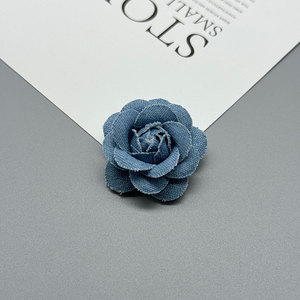Denim Fabric Flower Boutique Chiffon Trim Flowers <b>Wedding</b> Decoration DIY <b>Scrapbooking</b> Clothes Headwear - Product Image 6