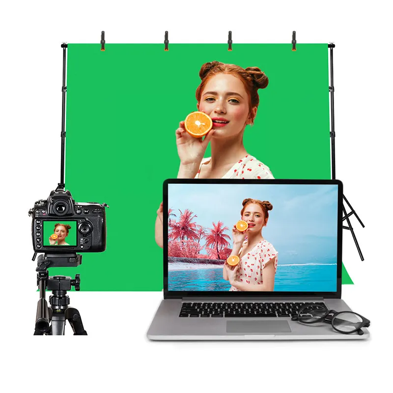 Profession elles Studio Chroma key Green Screen Hintergrund Stoff Fotografie Hintergrund Stoff