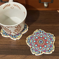 Nouveau tapis de table de caboteur en liège 3D en forme de pétale de décoration de maison créative de nouveauté