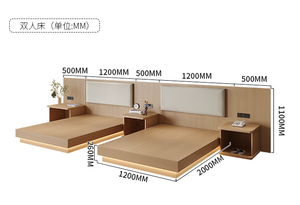 Ensembles de Chambres à Coucher de Luxe Personnalisés en Contreplaqué Cinq Étoiles pour Hôtels Modernes - Product Image 6
