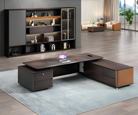 Mobilier de bureau personnalisé de bonne qualité en bois de directeur Table de directeur en forme de L pour bureau de direction moderne