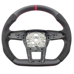 Volante de Cuero Alcantara Personalizado para <span class=keywords><strong>Audi</strong></span> <span class=keywords><strong>A3</strong></span> A4 A5 A6 C6 C7 C8 B8 B9 RS3 RS5 RS7 S3 S4 S5 Q3 Q5 Q8 SQ5 - Product Image 1
