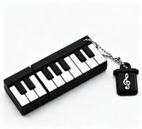 Multiple Capacity PVC Piano Keyboard USB Flash Drive Musical Instrument Pendrive Custom Logo Music Themed Corporate Gift Memory