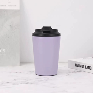Custom Logo 12oz Double Wall Stainless Steel Insulated Tumbler Reusable Coffee Thermos <b>Cup</b> Thermal Travel Mug With Lid - Product Image 5