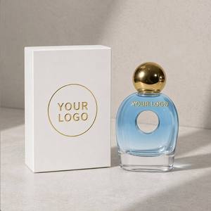 <span class=keywords><strong>Parfum</strong></span> à la néroli en flacon de verre bleu ombré de luxe 100 ml, <span class=keywords><strong>parfum</strong></span> floral frais longue durée EDP, logo personnalisé - Product Image 3