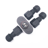 JiaHui IP67 68 1In 2 Out 2 3 4 Pin M21 Male Female Y Type Connecteur à vis 3 Way Outdoor Waterproof Electrical Plastic Connector