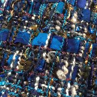 Tissu en microfibre bouclé tissé à la main en Italie, couleur unie, pour vêtements féminins