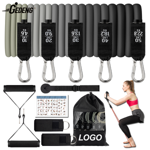 Juego de bandas de resistencia GEDENG, banda de ejercicio de 7 piezas, accesorios portátiles para gimnasio en casa, entrenamiento de goma elástica para Fitness profesional, <span class=keywords><strong>Expa</strong></span> - Product Image 1