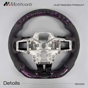 Volante Deportivo Personalizado de Fibra de Carbono Forjado en Color Morado para Ford Mustang S550 GT Shelby GT350 GT500 Coupé Convertible 2015-2023 - Product Image 5
