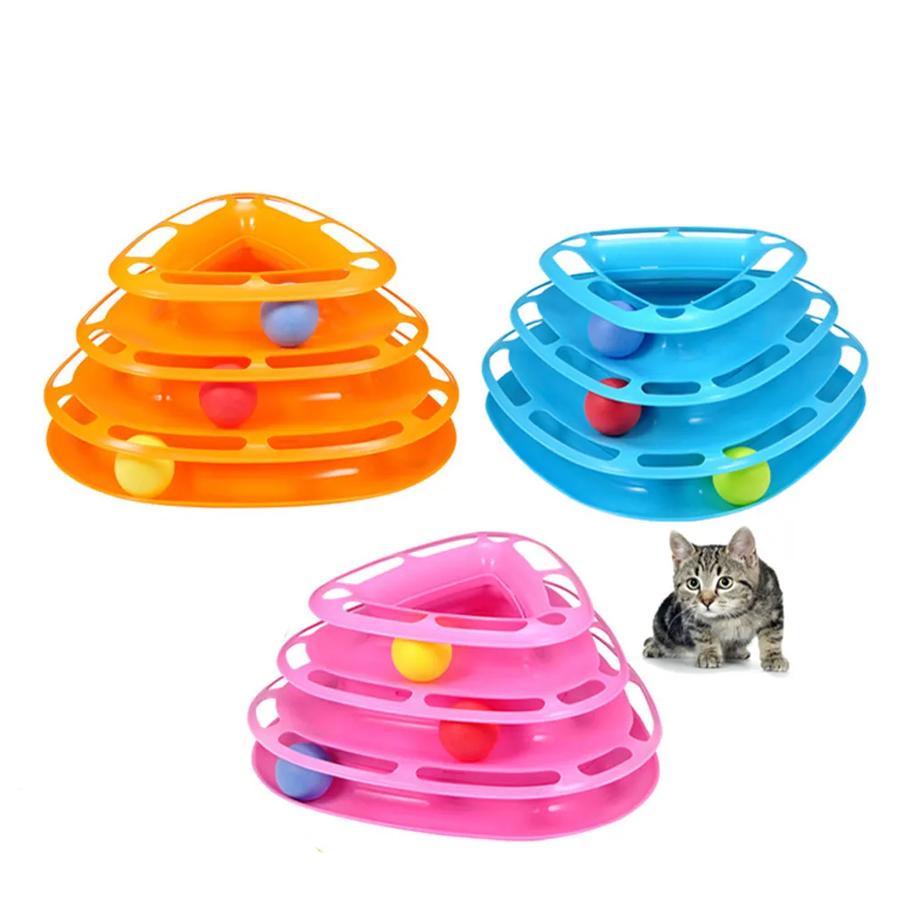 Funny Pet Toys Crazy Ball Disk Interactive Amusement Plate Moving Turntable Play Disk Turntable Cat Pet Plastic Toys