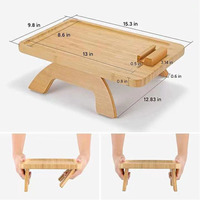 Accoudoir en bambou Clip Plateau Table Salon Organisateur pour Boissons Télécommande Snacks-Canapé Canapé Organisateur