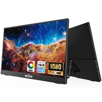 Dark Gray Portable Display 1920X1080 1200:1 Contrast Ratio 178 Viewing Angle Desktop Mount Monitor for Office Workstation