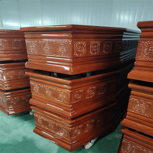 Гроб из дерева павловнии в европейском стиле, 1950-380*450 мм, с рисунком человека на крышке и белым бархатным покрытием внутри, доступный по цене, для взрослых. - Product Image 5