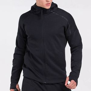 Nueva moda con logotipo personalizado para hombre, Chaquetas deportivas con capucha, entrenamiento de gimnasio, manga larga, cremallera completa, rompevientos, chaqueta de entrenamiento informal - Product Image 3