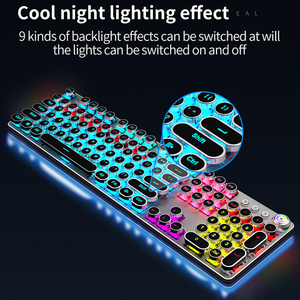 Suitable Waterproof 104Keys <b>Keyboard</b> Rgb Backlight Wired Multimedia Knob Cyan Axis Gaming <b>Keyboard</b> Mechanical - Product Image 4