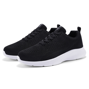 Scarpe da corsa frontali stringate con dettaglio lettera nera Casual personalizzate per donna con Logo - Product Image 1