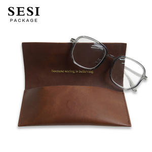 יוקרה באיכות גבוהה חום עור מפוצל משקפיים מקרה אריזה מגנטי נסיעות <span class=keywords><strong>Eyewear</strong></span> מקרה תיק - Product Image 5
