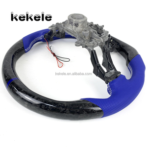 Volant en fibre de carbone forgé en cuir perforé bleu LED <span class=keywords><strong>2022</strong></span> 2023 2024 pour <span class=keywords><strong>Honda</strong></span> <span class=keywords><strong>Civic</strong></span> 11ème génération personnalisation - Product Image 6