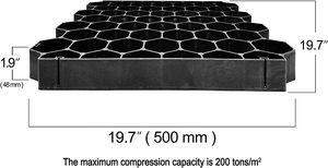 Grille de gazon en plastique HDPE pour drainage, allées de jardin, pentes, barrages, terrassements, parkings et aménagements paysagers - Product Image 2