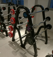 Barre de musculation en acier avec revêtement en caoutchouc – Barre de levage de poids commerciale durable et écologique pour l'entraînement de force