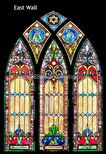 กระจกสีเคลือบเงาแบบทิฟฟานี่สั่งทำพิเศษ งานฝีมือสำหรับตกแต่งประตูและหน้าต่างห้องครัว ห้องนั่งเล่น โรงแรม และห้องน้ำ - Product Image 3