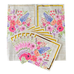 <span class=keywords><strong>Serviettes</strong></span> de cocktail <span class=keywords><strong>en</strong></span> <span class=keywords><strong>papier</strong></span> de jardin d'été <span class=keywords><strong>Caspari</strong></span> <span class=keywords><strong>en</strong></span> feuille d'or de 13 pouces <span class=keywords><strong>en</strong></span> blanc, 20 par paquet - Product Image 1