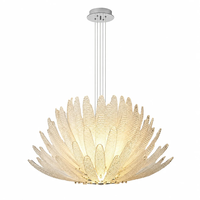 Lustre moderne de luxe en verre de Murano, sculpture florale, luminaire suspendu pour salon, restaurant, salle à manger, éclairage domestique