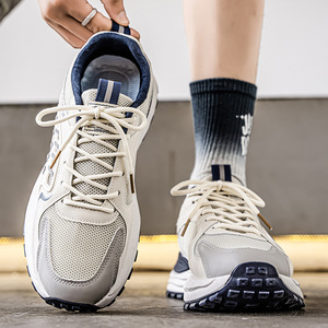 Chaussures de sport montantes tendance pour homme, style coréen, respirantes en maille, décontractées, à semelle épaisse, à lacets, pour la marche, collection automne - Product Image 6