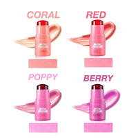 Bâton de fard à joues Jelly Blush avec logo personnalisé avec teintes Lip Cheek Tints Longue durée Vegan Unique Face Private Label Makeup Jelly Blush Tint