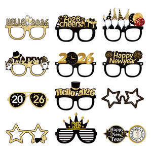 Decoraciones de fiesta de Año Nuevo 2026, divertidos vasos de papel para adultos y niños, accesorios para fotos Hello 2026 - Product Image 2
