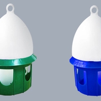 Abreuvoir automatique écologique pour petits animaux et oiseaux, portable, pour pigeons et poulets, avec poignée, en plastique durable, arrondi, 4L 6L