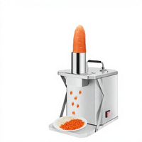Machine à découper les légumes électrique commerciale en acier inoxydable, coupeur de fruits, de carottes et d'oignons en cubes pour la restauration
