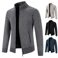 Özel Logo Tasarımlı Kışlık 3D Desenli Balıkçı Yaka Kardigan Ceket İşlemeli Erkek Slim Fit Polyester/Pamuk Örme Kazak