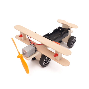 Kit de modelo de avión eléctrico al por mayor juguetes de ensamblaje de avión de rodaje de Madera Juguetes Educativos de vapor para la escuela - Product Image 1