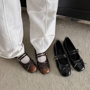 Zapatos Planos Estilo <span class=keywords><strong>Lolita</strong></span> Preppy Retro para Mujer, de Cuero Vacuno, con Doble Correa y Hebilla Dorada, Suela de Goma, Calzado Cómodo - Product Image 4