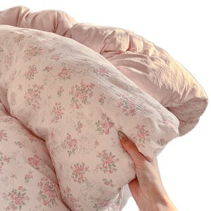 Fresh Simple A-Class Pure Cotton Cloud-Like Double-Layer Gauze Four-Piece Dormitory Bedding Set Floral Pattern - Product Image 5