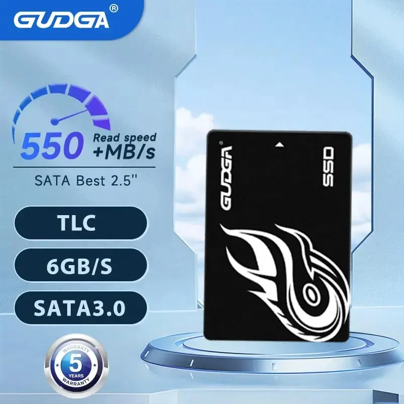 Gudga 128GB 256GB 512GB 1TB 2TB 2.5 SATA 3 6กิกะไบต์/วินาที SSD