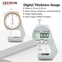 Digital Thickness Gauge 0 10mm 0 20mm High Precision Electronic LCD Industrial Portable Thickness Tool