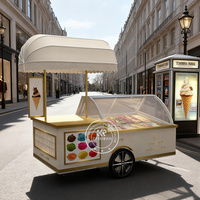 Moderner Gelato-Wagen Leichter Saft- und Eiscreme-Servierwagen Langlebiger Mobiler Eiscremestand