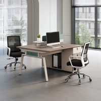 Meubles de bureau commerciaux modernes et simples en bois, bureaux et chaises créatifs pour le personnel, cloison de séparation rouge extensible ML