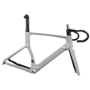 Full Hidden Cable Gray Paint Disc Road Bike <b>Frame</b> TT-X38 Carbon Fiber T1000 T47 Thread BB Size 47/49/52/54/56/58cm - Product Image 1
