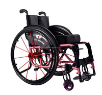 Haute qualité Manuel en alliage d'aluminium sport fauteuil roulant handicapé blessés en plein air Sport fauteuil roulant personnalisation