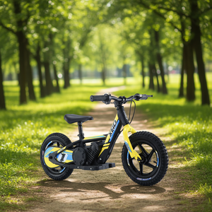 Vélo d'équilibre électrique pour enfants, 12 pouces, démarrage à une touche, rechargeable, frein à disque, vitesse unique, pour les 7-12 ans, cadre léger en aluminium, excellent - Product Image 3