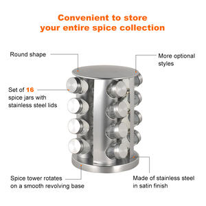 Tùy Chỉnh Tháp Hình Đa Chức Năng Organizer Luxury Vòng Quay Vòng 16 Cái Jar Gia Vị Chai Giá Tầng Kệ Cho Nhà Bếp - Product Image 5