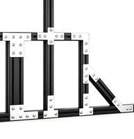 Plaque de connexion externe en forme de L, support de joint plat, connecteur pour profilés d'extrusion en aluminium 2020 3030 4040, accessoires