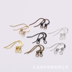 Accessoires de bijoux à faire soi-même, crochets d'oreille en métal en forme de goutte pour la fabrication de boucles d'oreilles, couleur or, argent, noir, cuivre Ac0360 - Product Image 1