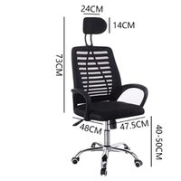 Chaise de bureau ergonomique pivotante en maille avec dossier haut, réglable en hauteur, pour ordinateur, idéale pour les cadres