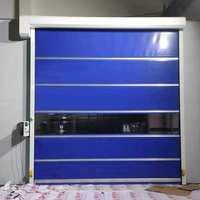 Porte roulante électrique à grande vitesse en PVC moderne sur mesure pour atelier industriel, utilisation en supermarché